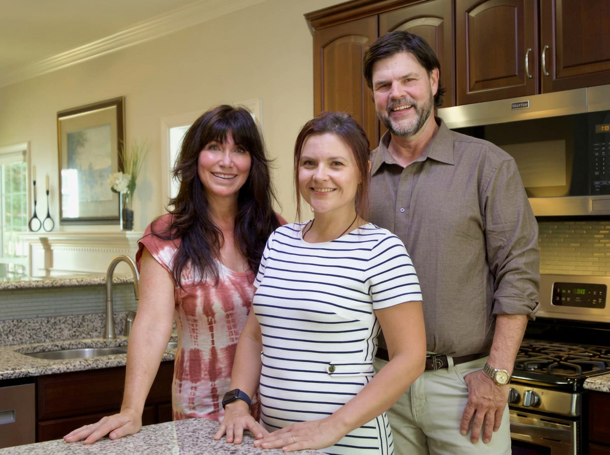 Jeffrey D. Zdenek, Jennie Zdenek and Zoe Breault in a Triangle-area home